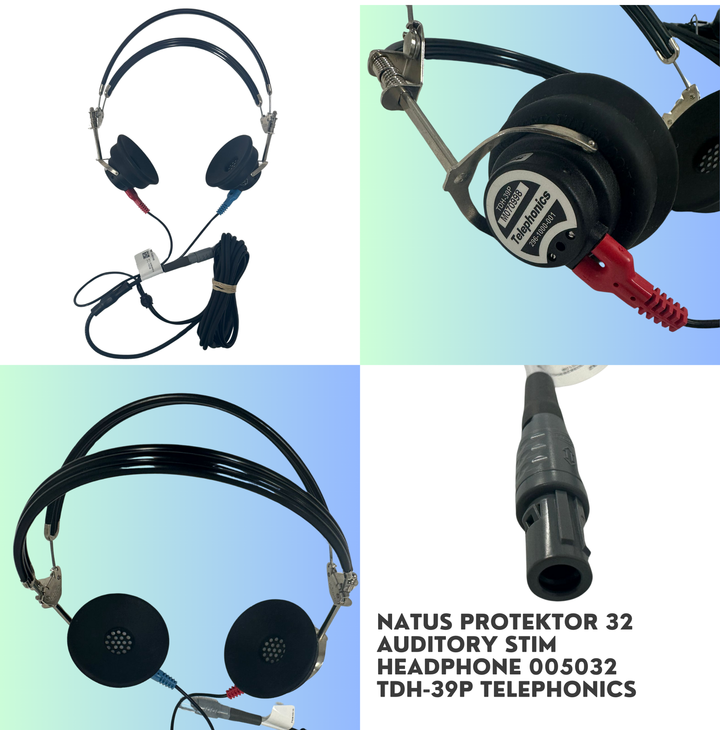 Natus Protektor 32 Auditory Stim Headphone 005032 TDH-39P Telephonics