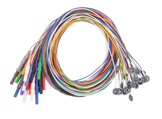 Cadwell Disposable EEG 10mm deep cup electrodes are single use, silver / silver chloride